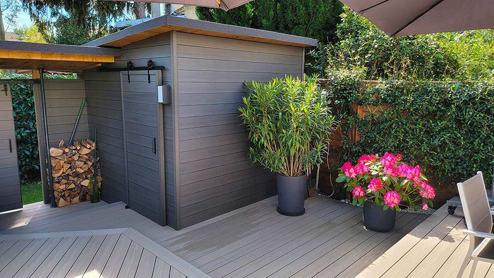 abri de jardin gris anthracite