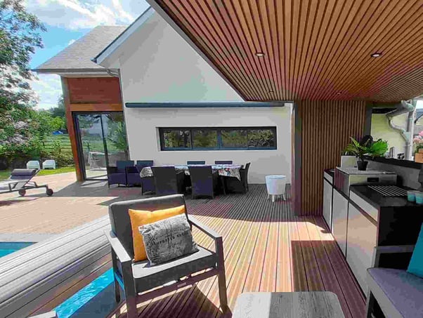 Faux claire-voie en composite pour couvrir l'extérieur