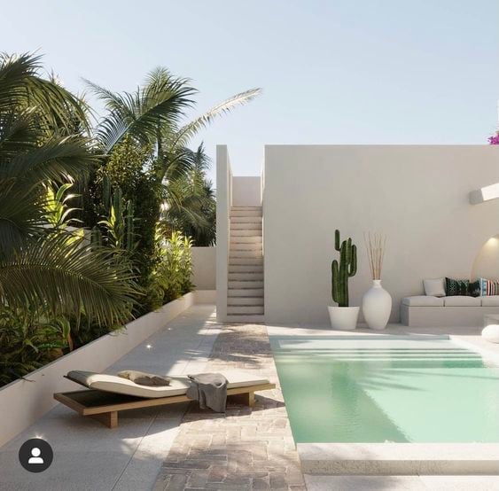 terrasse style bord de mer grec minimaliste