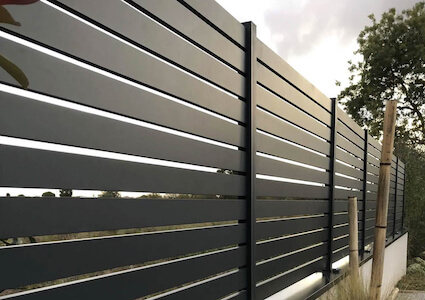 clôture en aluminium ajourée