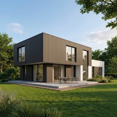 Bardage vertical en composite Neowood 